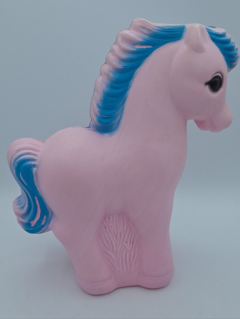 Vintage A‎ J Renzi Corp Pink Carousel Horse Plastic 10" Blow Mold Coin Bank Pony - Picture 4 of 11